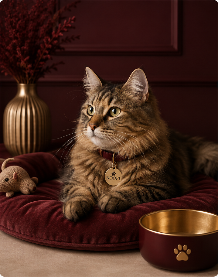 Chat dans son panier avec accessoires – NOOPI